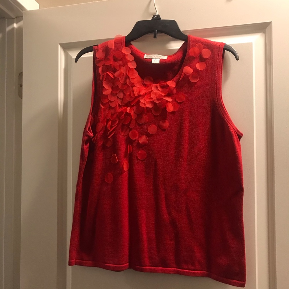 Casual corner cute sleeveless top sz XL